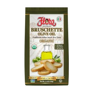 Flora Foods Bruschette Mini Toasts Olive Oil Toasts for bruschetta appetizer