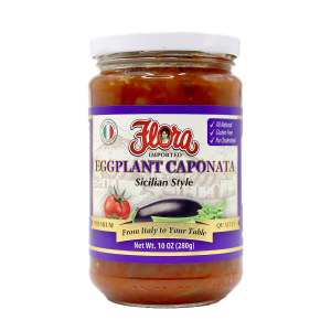 Flora Fine Foods Eggplant Caponata Appetizer Sicilian Style Good to make Bruschetta with toasts