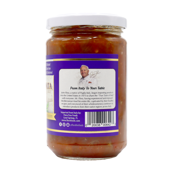 Flora Fine Foods Eggplant Caponata Appetizer Sicilian Style Good to make Bruschetta with toasts