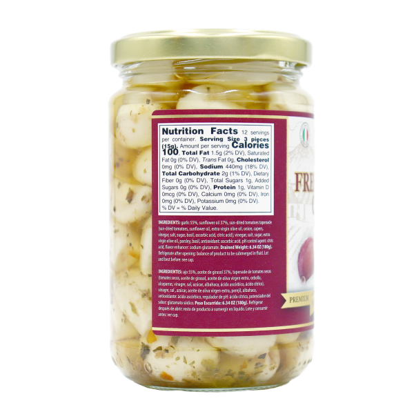 Flora Foods Fresh Garlic Cloves Marinated in Oil and Herbs