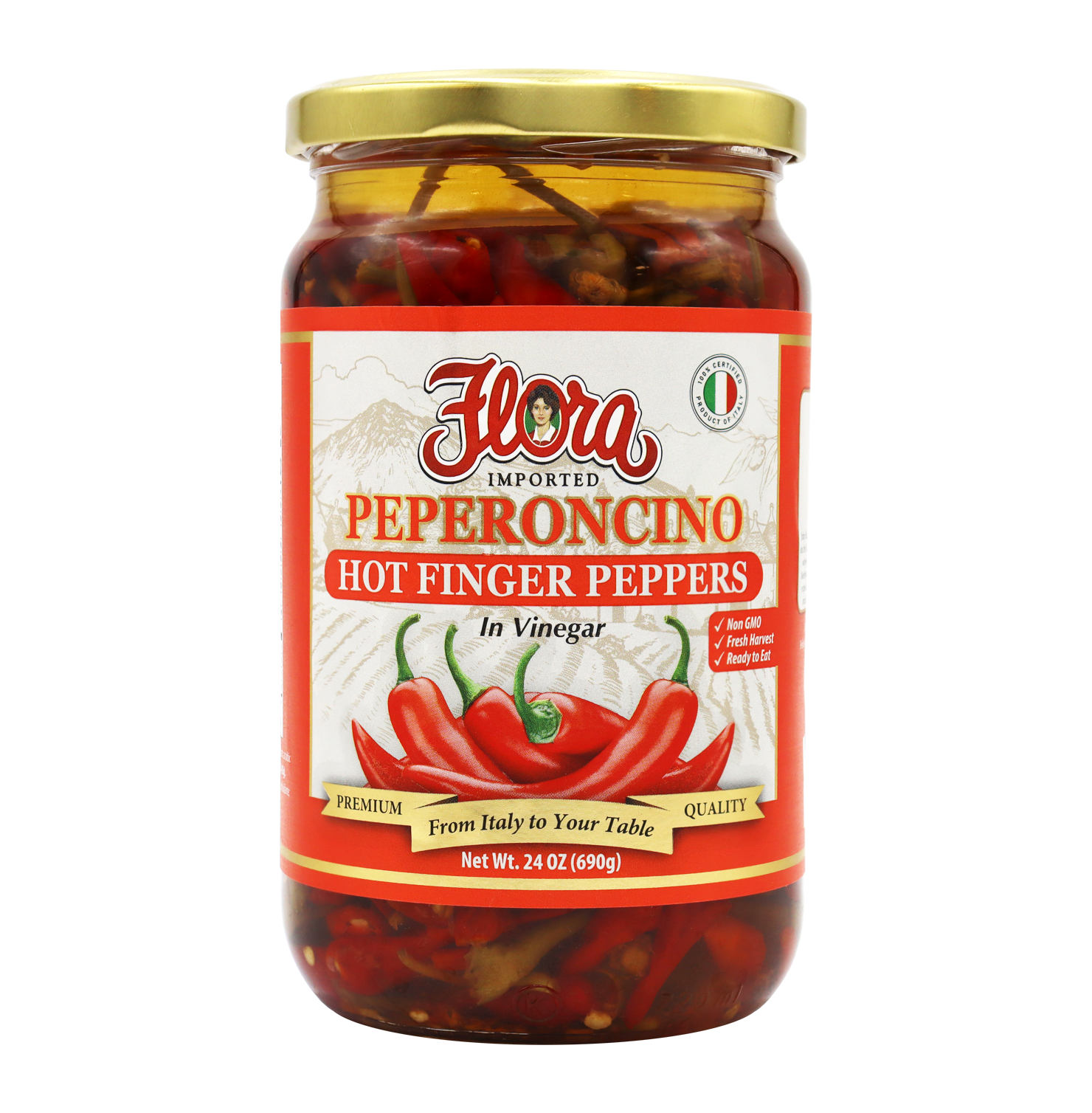 Whole Hot Cherry Peppers Hot Red & Green Cherry Peppers- Flora Fine Foods