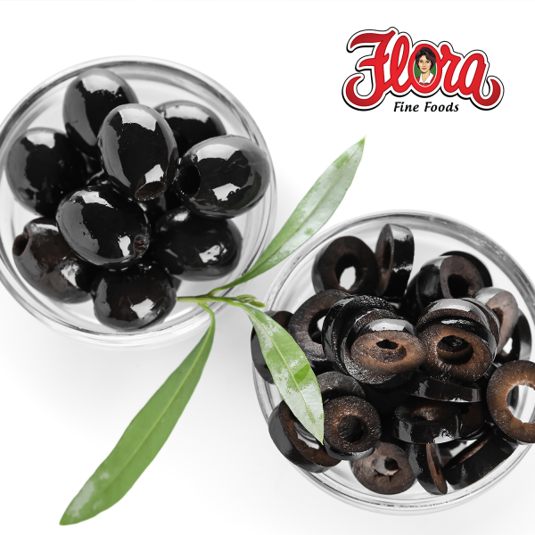 Flora Foods Greek Kalamata Olives Sliced in Oil & Sea Salt Imported 19.6 Oz Jar