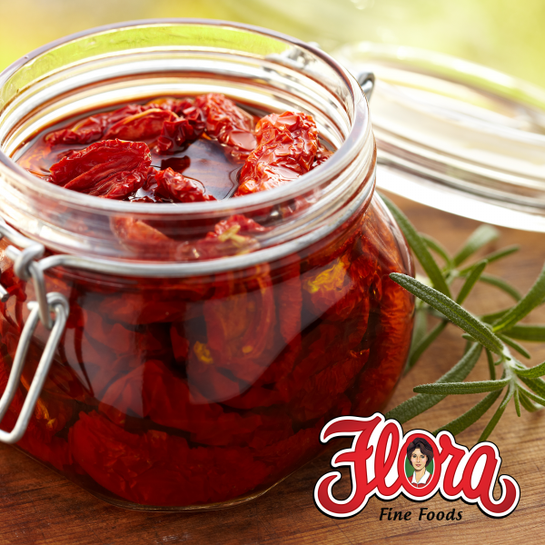 Organic Sun dried tomatoes in oil Flora Foods Imported from Italy, Italian Premium Quality